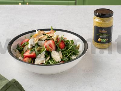 Salotos su braškėmis, rukola ir pesto Žingsnis 5