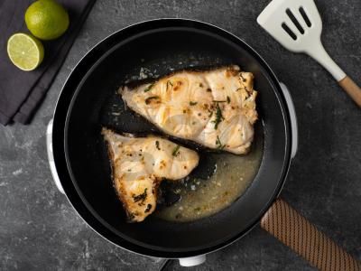 Kepta dantyta žuvis su kalendros padažu Žingsnis 3