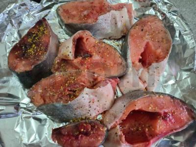 Kepta lašiša su daržovėmis ir ryžių garnyru Žingsnis 2