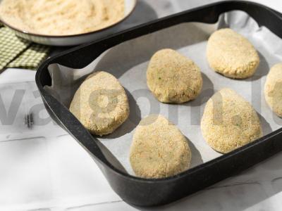 Kotletai su žiedine kopūstu ir brokoliais Žingsnis 4