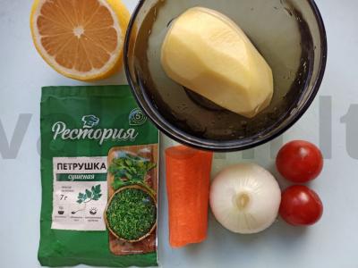 Žuvienė iš baltos ir raudonos žuvies su krevetėmis Žingsnis 1