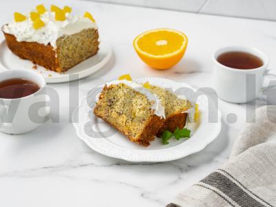 Apelsininis keksiukas su aguonomis pagrindine nuotrauka