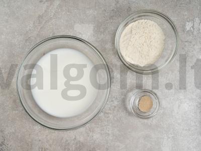 Grikių miltų blynai Žingsnis 1