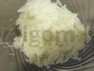 Rudens bulvių ir cukinijų dranikai Žingsnis 3