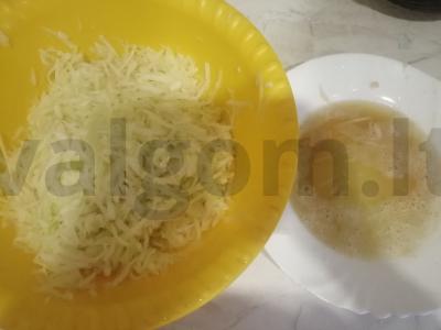 Rudens bulvių ir cukinijų dranikai Žingsnis 5