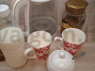 Rytinė kava su skrudinta duona Žingsnis 1