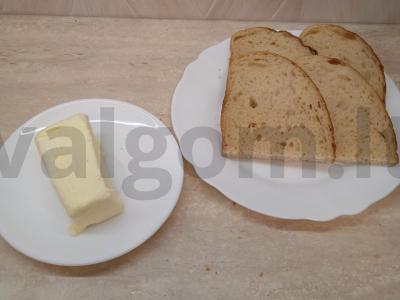 Rytinė kava su skrudinta duona Žingsnis 4