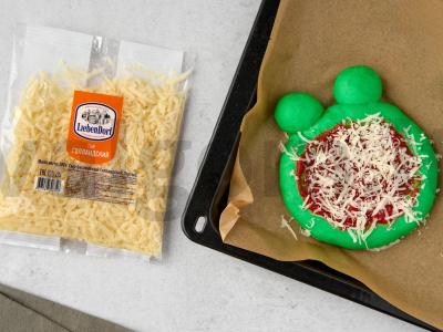 Sūrio ir pepperoni pica-žabų Žingsnis 5