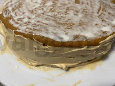 Švelnus tortas su virta saldžia grietinėle Žingsnis 8