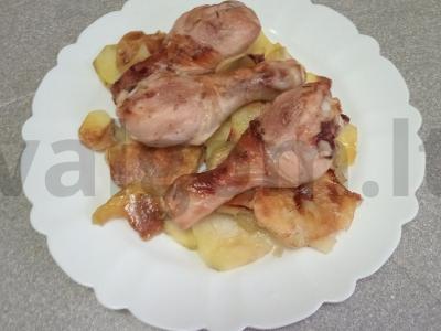 Vištienos blauzdelės apelsinų marinate su bulvėmis Žingsnis 5