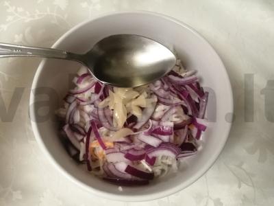 Rūgštynų kopūstų salotos „Ruduo“ Žingsnis 5