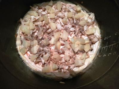 Pica su vištiena ir ananasais lėtoje viryklėje Žingsnis 4