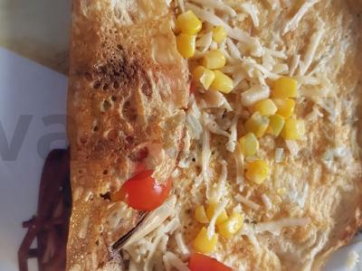 Kiaušinių ritinys su kukurūzais, sūriu ir midijomis Žingsnis 9