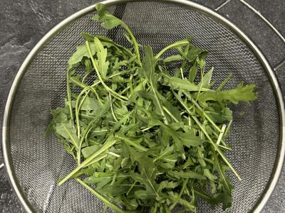 Salotas „Persikai“ Žingsnis 1