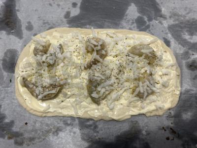 Pizzetta su krevetėmis ir mocarela Žingsnis 7