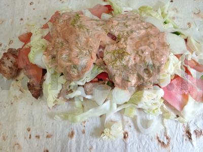 Šašlykas su kiauliena, daržovėmis ir pupelėmis Žingsnis 9