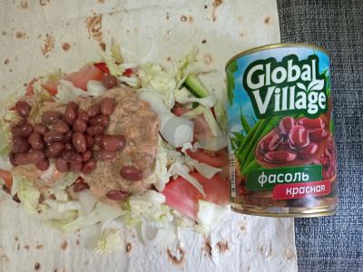 Šašlykas su kiauliena, daržovėmis ir pupelėmis Žingsnis 10