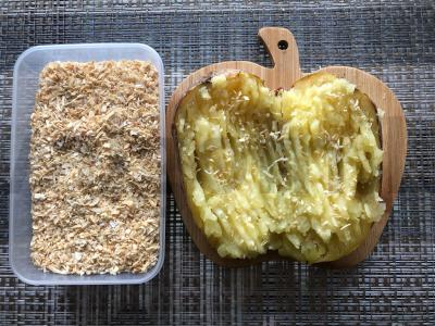 Bulvės „Bulbiška“ su sūriu, svogūnais ir druska Žingsnis 7