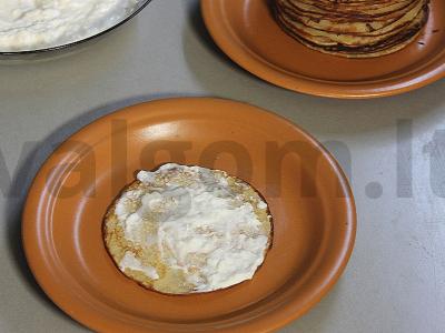 Blynų tortas su varške „Tropinė stebuklas“ Žingsnis 12