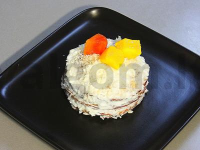 Blynų tortas su varške „Tropinė stebuklas“ pagrindine nuotrauka