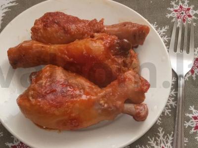 Vištienos blauzdelės medaus-sojų padaže pagrindine nuotrauka