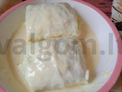 Kopūstų pyragėliai su ryžiais ir grybais tešloje Žingsnis 7