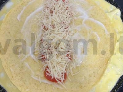 Greitas tortilijų pusryčių receptas per 10 minučių Žingsnis 8