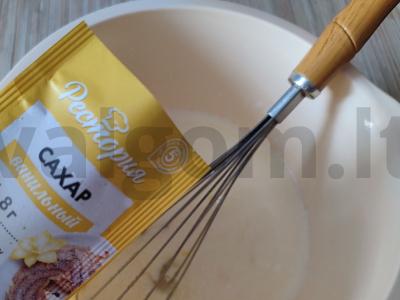 Purūs vaniliniai blynai ant kefyro Žingsnis 3