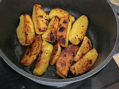 Keptas kiaulienos steikas su bulvėmis Žingsnis 6