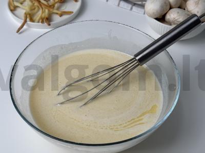 Ryžių miltų blynai su vištiena Žingsnis 1