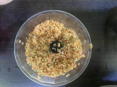 Aukštos baltymų duona iš lęšių ir žalios grikių Žingsnis 4