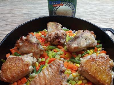 Ryžiai su daržovių mišiniu ir kalakutų sparneliais Žingsnis 4