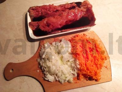 Lašiša po daržovių šydu vakarienei Žingsnis 1