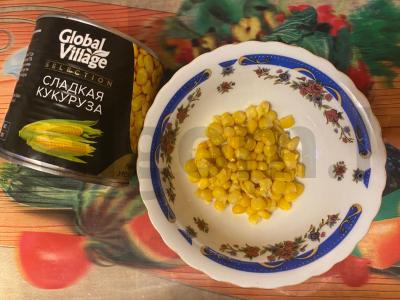 Salotas „Arženovskis“ su jautiena ir kukurūza Žingsnis 1