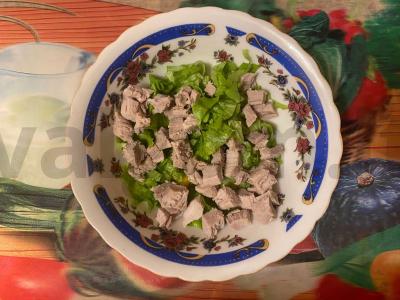 Salotas „Arženovskis“ su jautiena ir kukurūza Žingsnis 6