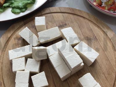 Salotos su tofu ir žolelėmis Žingsnis 5
