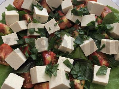 Salotos su tofu ir žolelėmis Žingsnis 8
