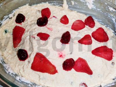 Varškės apkepas su džiovintais vaisiais ir šaldytomis uogomis Žingsnis 10