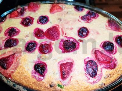 Varškės apkepas su džiovintais vaisiais ir šaldytomis uogomis Žingsnis 12