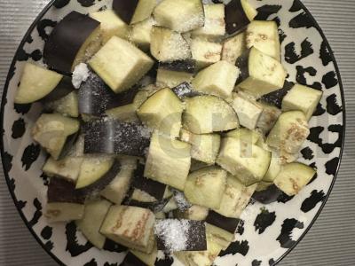 Baklažanai „Kaip grybai“ Žingsnis 1