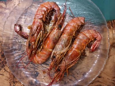 Kepti langustinai sojų padaže pagrindine nuotrauka