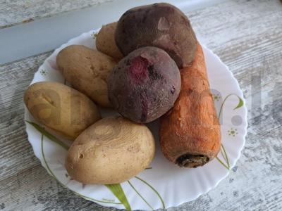 Vinegretas su raugintais kopūstais Žingsnis 2