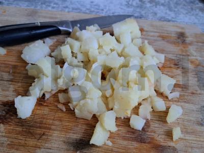 Vinegretas su raugintais kopūstais Žingsnis 4