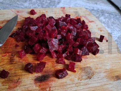 Vinegretas su raugintais kopūstais Žingsnis 5