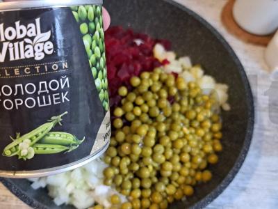 Vinegretas su raugintais kopūstais Žingsnis 7