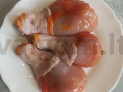 Kepta vištienos blauzda aštriame padaže Žingsnis 1