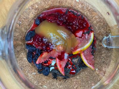 Citrinų spanguolių arbata Žingsnis 4