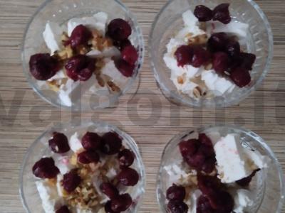 Desertas su uogomis ir riešutais „Vyšnių debesys“ Žingsnis 4