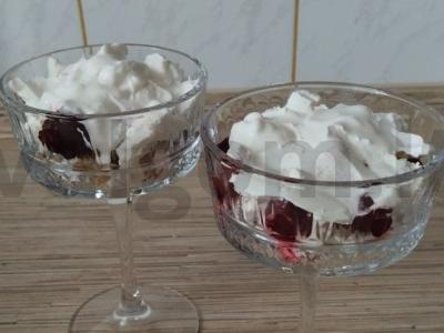 Desertas su uogomis ir riešutais „Vyšnių debesys“ Žingsnis 6