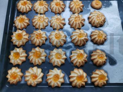 Kukurūzų sausainiai su abrikosų džemu Žingsnis 7